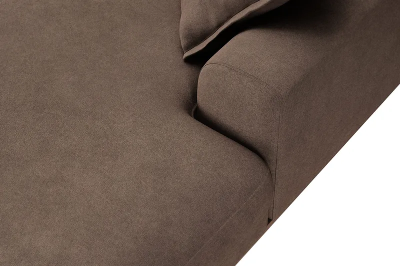 Copenhagen Premium 5-sits Vänstervänd U-formad Djup Soffa med Divan och Schäslong i Tyg - Mörkbrun - Möbler - Soffa - U-soffa