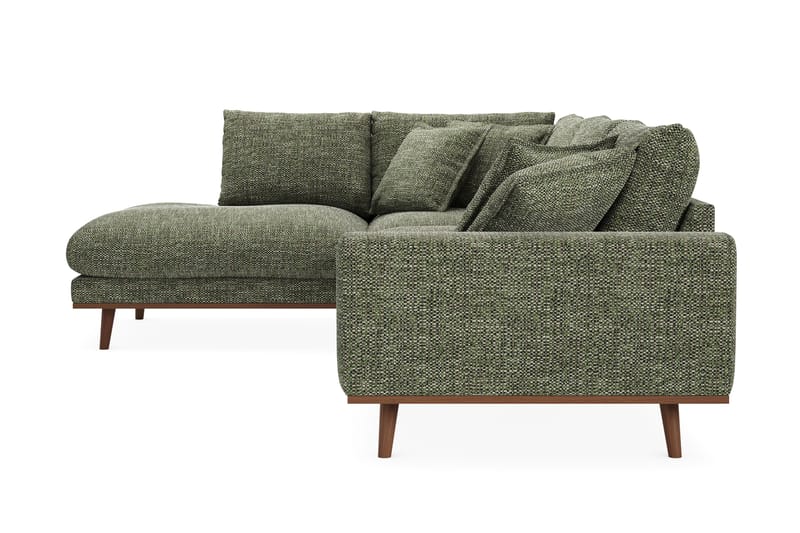 Copenhagen Premium 4-sits Vänstervänd L-formad Djup Schäslongsoffa i Chenille - Grön - Möbler - Soffa - Divansoffa & schäslongsoffa - 4 sits soffa med divan
