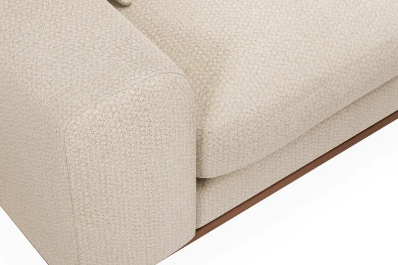 Copenhagen Premium 4-sits Högervänd L-formad Djup Divansoffa i Chenille - Ljusbeige - Möbler - Soffa - Divansoffa & schäslongsoffa - 4 sits soffa med divan