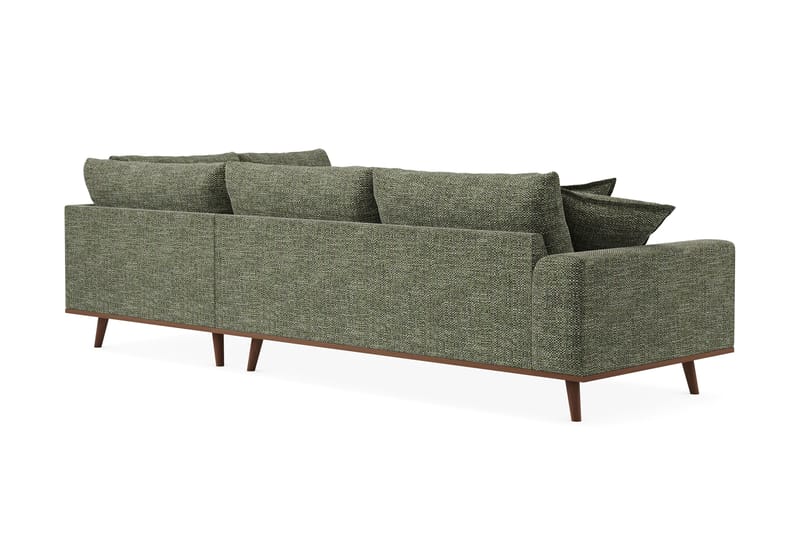 Copenhagen Premium 4-sits Högervänd L-formad Djup Schäslongsoffa i Chenille - Grön - Möbler - Soffa - Divansoffa & schäslongsoffa - 4 sits soffa med divan