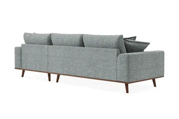 Copenhagen Premium 4-sits Högervänd L-formad Djup Divansoffa i Chenille - Grå/Blå - Möbler - Soffa - Divansoffa & schäslongsoffa - 4 sits soffa med divan