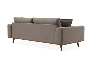 Copenhagen Premium Djup 3-sits Soffa i Chenille - Brun - Möbler - Soffa - 3 sits soffa