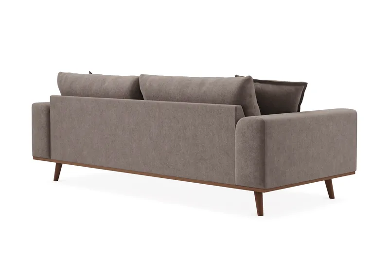 Copenhagen Premium Djup 3-sits Soffa i Chenille - Brun - Möbler - Soffa - 3 sits soffa