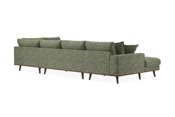 Copenhagen Premium 5-sits Högervänd U-formad Djup Soffa med Divan och Schäslong i Chenille - Grön - Möbler - Soffa - U-soffa