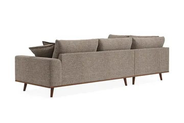 Copenhagen Premium 4-sits Vänstervänd L-formad Djup Schäslongsoffa i Chenille - Brun - Möbler - Soffa - Divansoffa & schäslongsoffa - 4 sits soffa med divan