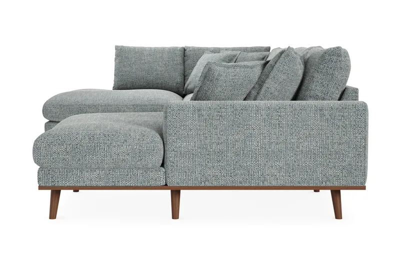 Copenhagen Premium 5-sits Vänstervänd U-formad Djup Soffa med Divan och Schäslong i Chenille - Grå/Blå - Möbler - Soffa - U-soffa