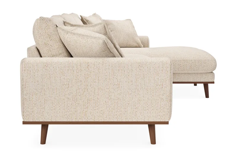 Copenhagen Premium 4-sits Högervänd L-formad Djup Divansoffa i Chenille - Beige - Möbler - Soffa - Divansoffa & schäslongsoffa - 4 sits soffa med divan