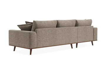 Copenhagen Premium 4-sits Vänstervänd L-formad Djup Divansoffa i Chenille - Brun - Möbler - Soffa - Divansoffa & schäslongsoffa - 4 sits soffa med divan