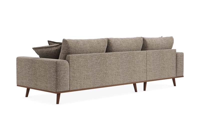 Copenhagen Premium 4-sits Vänstervänd L-formad Djup Divansoffa i Chenille - Brun - Möbler - Soffa - Divansoffa & schäslongsoffa - 4 sits soffa med divan