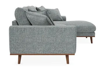 Copenhagen Premium 4-sits Högervänd L-formad Djup Divansoffa i Chenille - Grå/Blå - Möbler - Soffa - Divansoffa & schäslongsoffa - 4 sits soffa med divan