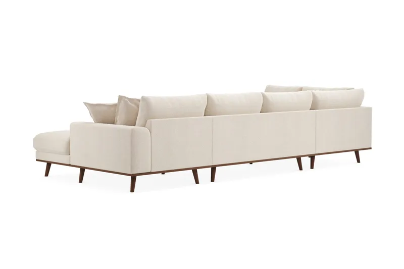 Copenhagen Premium 5-sits Vänstervänd U-formad Djup Soffa med Divan och Schäslong i Chenille - Ljusbeige - Möbler - Soffa - U-soffa