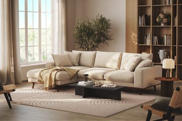 Copenhagen Premium 4-sits Vänstervänd L-formad Djup Divansoffa i Chenille - Beige - Möbler - Soffa - Divansoffa & schäslongsoffa - 4 sits soffa med divan