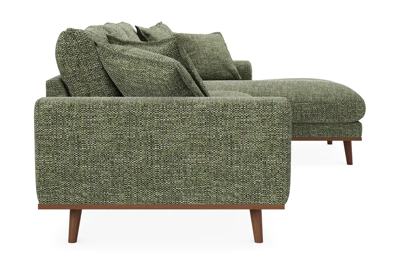 Copenhagen Premium 4-sits Högervänd L-formad Djup Divansoffa i Chenille - Grön - Möbler - Soffa - Divansoffa & schäslongsoffa - 4 sits soffa med divan