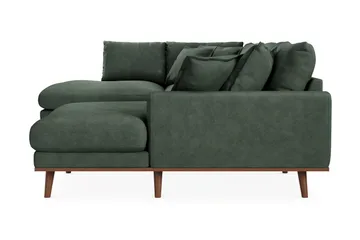 Copenhagen Premium 5-sits Vänstervänd U-formad Djup Soffa med Divan och Schäslong i Tyg - Grön - Möbler - Soffa - U-soffa