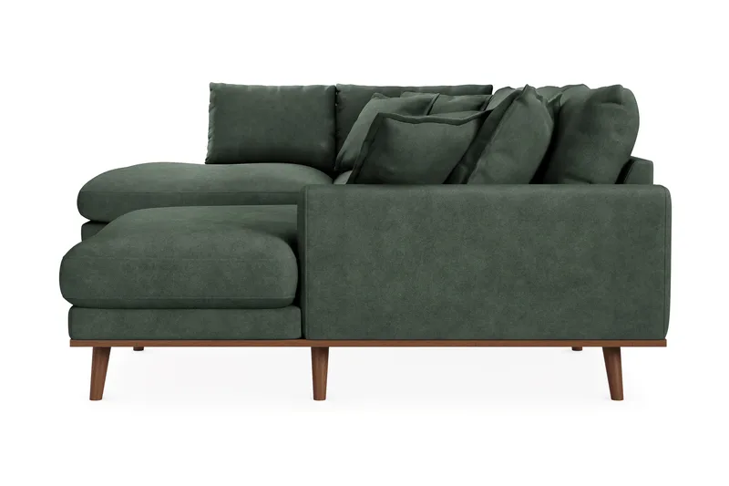 Copenhagen Premium 5-sits Vänstervänd U-formad Djup Soffa med Divan och Schäslong i Tyg - Grön - Möbler - Soffa - U-soffa