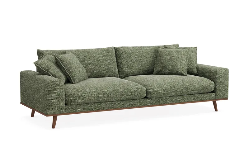 Copenhagen Premium Djup 4-sits Soffa i Chenille - Grön - Möbler - Soffa - 4 sits soffa