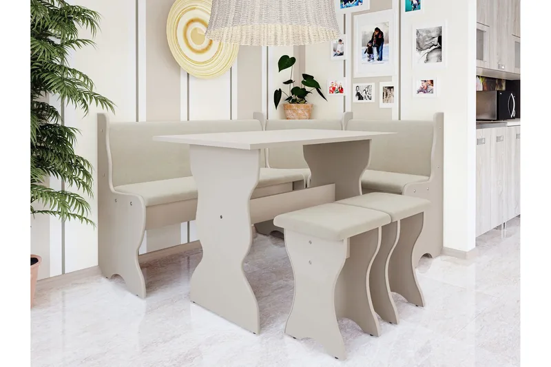 Corvyn Kökssoffa 146x106 cm - Beige - Möbler - Bord & matgrupp - Matgrupp