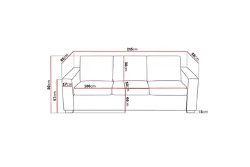 Crazy 3-sits Soffa i Konstläder - Svart - Möbler - Soffa - Skinnsoffa