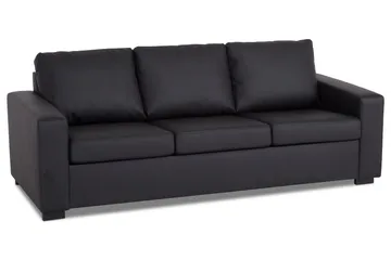 Crazy 3-sits Soffa i Konstläder - Svart - Möbler - Soffa - Skinnsoffa