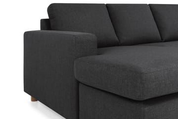 Crazy 5-sits Högervänd U-formad X-Large Soffa med Divan och Schäslong i Tyg - Antracit - Möbler - Soffa - U-soffa