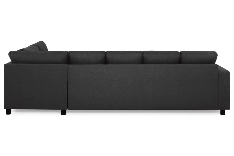 Crazy 5-sits Högervänd U-formad X-Large Soffa med Divan och Schäslong i Tyg - Antracit - Möbler - Soffa - U-soffa