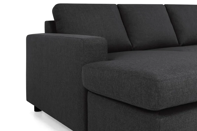 Crazy 5-sits Högervänd U-formad X-Large Soffa med Divan och Schäslong i Tyg - Antracit - Möbler - Soffa - U-soffa