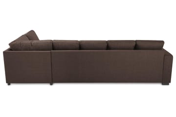 Crazy 5-sits Högervänd U-formad X-Large Soffa med Divan och Schäslong i Tyg - Brun - Möbler - Soffa - U-soffa