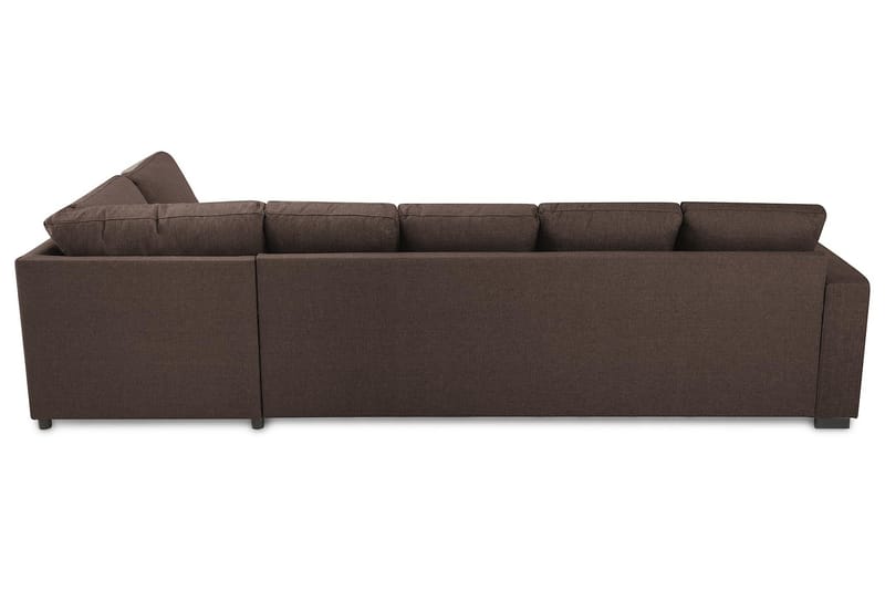 Crazy 5-sits Högervänd U-formad X-Large Soffa med Divan och Schäslong i Tyg - Brun - Möbler - Soffa - U-soffa