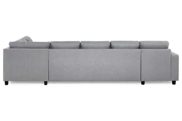 Crazy 5-sits Högervänd U-formad X-Large Soffa med Divan och Schäslong i Tyg - Grå - Möbler - Soffa - U-soffa
