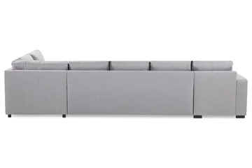 Crazy 5-sits Högervänd U-formad X-Large Soffa med Divan och Schäslong i Tyg - Grå - Möbler - Soffa - U-soffa