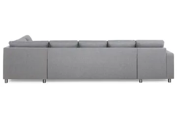 Crazy 5-sits Högervänd U-formad X-Large Soffa med Divan och Schäslong i Tyg - Grå - Möbler - Soffa - U-soffa