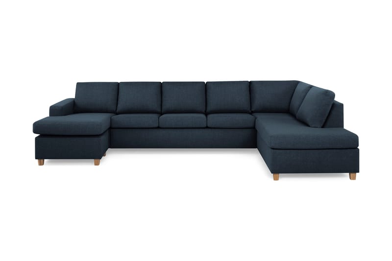 Crazy 5-sits Högervänd U-formad X-Large Soffa med Divan och Schäslong i Tyg - Mörkblå - Möbler - Soffa - U-soffa