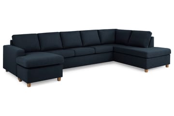 Crazy 5-sits Högervänd U-formad X-Large Soffa med Divan och Schäslong i Tyg - Mörkblå - Möbler - Soffa - U-soffa