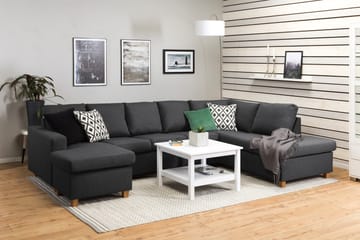 Crazy 5-sits Högervänd U-formad X-Large Soffa med Divan och Schäslong i Tyg - Mörkgrå - Möbler - Soffa - U-soffa