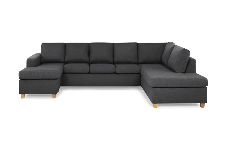 Crazy 5-sits Högervänd U-formad X-Large Soffa med Divan och Schäslong i Tyg - Mörkgrå - Möbler - Soffa - U-soffa