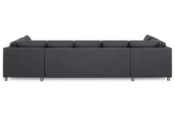 Crazy 5-sits U-formad Soffa med dubbelschäslong i Tyg - Mörkgrå - Möbler - Soffa - U-soffa
