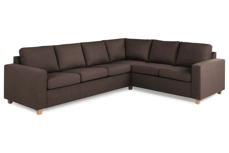 Crazy 5-sits Vändbar L-formad Large Hörnsoffa i Tyg - Brun - Möbler - Soffa - Hörnsoffa