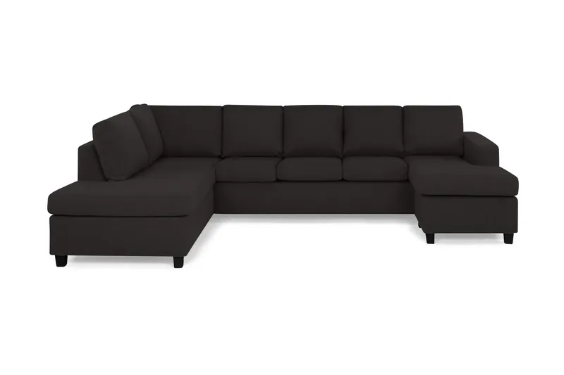 Crazy 5-sits Vänstervänd U-formad Soffa med Divan och Schäslong i Tyg, Antracit