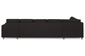 Crazy 5-sits Vänstervänd U-formad X-Large Soffa med Divan och Schäslong i Tyg - Antracit - Möbler - Soffa - U-soffa