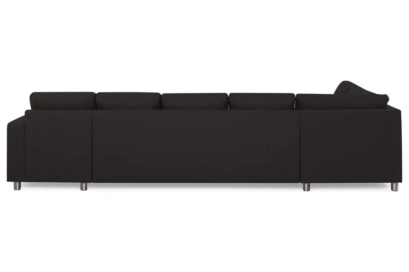 Crazy 5-sits Vänstervänd U-formad X-Large Soffa med Divan och Schäslong i Tyg - Antracit - Möbler - Soffa - U-soffa