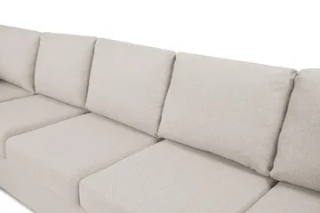 Crazy 5-sits Vänstervänd U-formad X-Large Soffa med Divan och Schäslong i Tyg - Beige - Möbler - Soffa - U-soffa