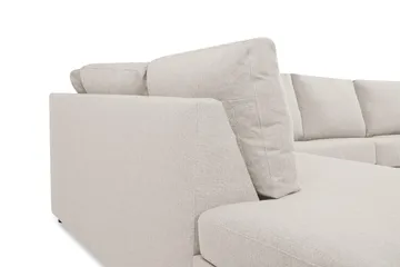 Crazy 5-sits Vänstervänd U-formad X-Large Soffa med Divan och Schäslong i Tyg - Beige - Möbler - Soffa - U-soffa