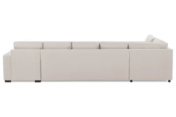 Crazy 5-sits Vänstervänd U-formad X-Large Soffa med Divan och Schäslong i Tyg - Beige - Möbler - Soffa - U-soffa