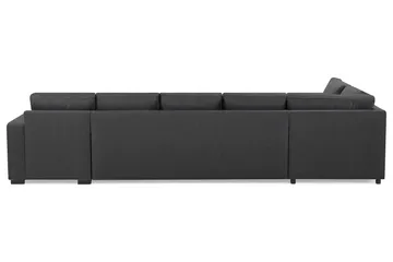 Crazy 5-sits Vänstervänd U-formad X-Large Soffa med Divan och Schäslong i Tyg - Mörkgrå - Möbler - Soffa - U-soffa