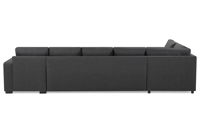 Crazy 5-sits Vänstervänd U-formad X-Large Soffa med Divan och Schäslong i Tyg - Mörkgrå - Möbler - Soffa - U-soffa