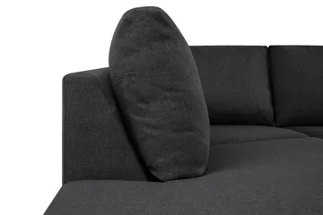 Crazy 5-sits Vänstervänd U-formad X-Large Soffa med Divan och Schäslong i Tyg - Mörkgrå - Möbler - Soffa - U-soffa