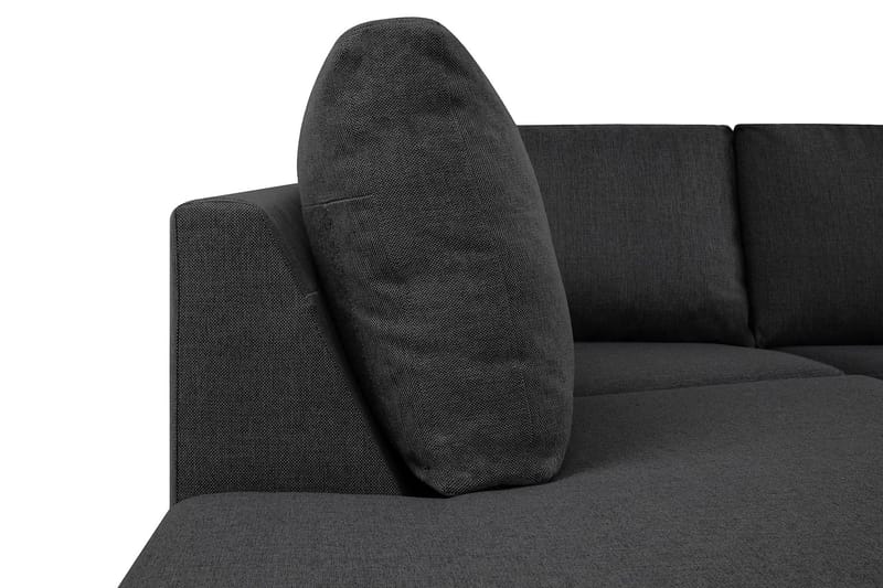 Crazy 5-sits Vänstervänd U-formad X-Large Soffa med Divan och Schäslong i Tyg - Mörkgrå - Möbler - Soffa - U-soffa