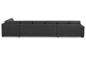 Crazy 6-sits Högervänd U-formad XX-Large Soffa med Divan och Schäslong i Tyg - Mörkgrå - Möbler - Soffa - U-soffa