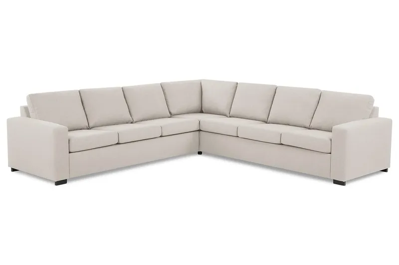 Crazy 6-sits Vändbar L-formad X-Large Hörnsoffa i Tyg - Beige - Möbler - Soffa - Hörnsoffa