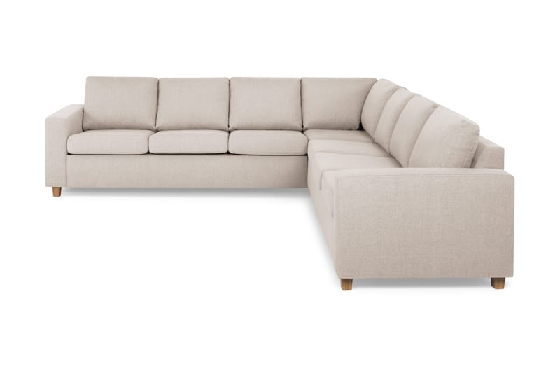 Crazy 6-sits Vändbar L-formad X-Large Hörnsoffa i Tyg, Beige